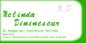melinda diminescur business card